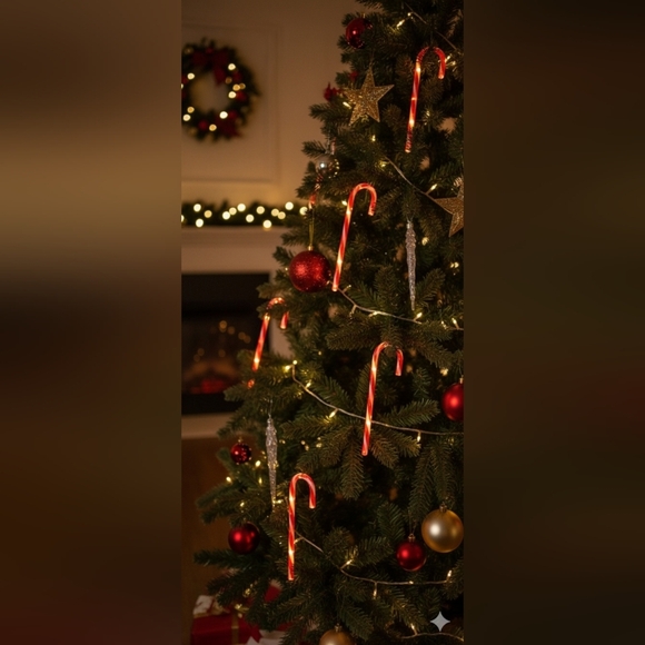 Festive Candy Cane String Lights Battery Operated 12 Pieces (EUC) - Picture 14 of 15